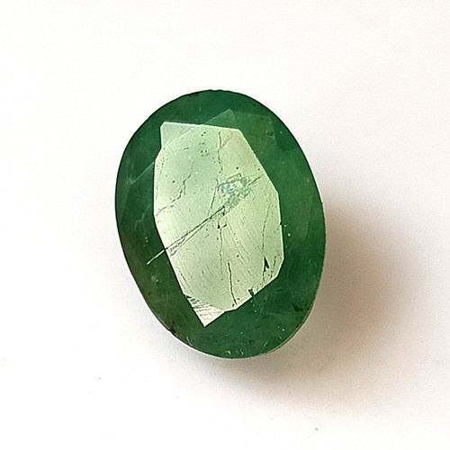 Natural Green Emerald 9X12 MM Oval Faceted Zambian Untreated Gemstone 3.80 Carat - Picture 3 of 6