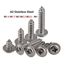 Stainless Steel Flanged Pan Head Phillips Self-Tapping Screws Tappers Wood Screw