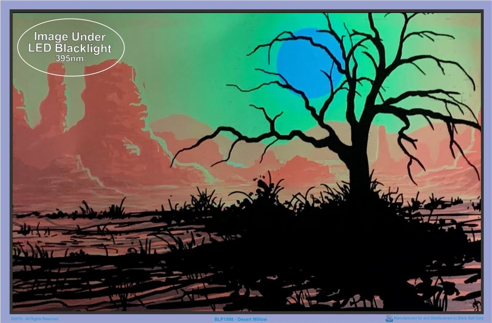 Desert Willow Blacklight Poster 35 x 23 - Image 2 of 2