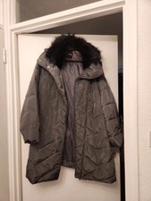 So Fabulous Gray Padded Waterproof Coat Size 28