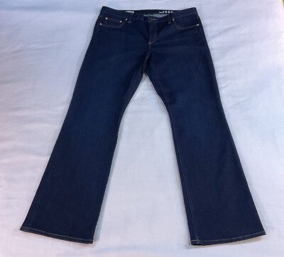 GAP 1969 Perfect Boot Cut Dark Wash Jeans Stretch High Rise Woman’s Sz 33r 