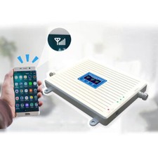 Tri- Band Amplifier 900/1800/2100 GSM DCS 2G/3G/4G LTE Signal Booster antenna