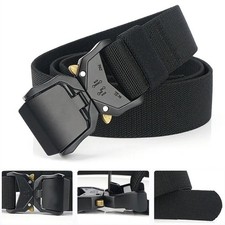 Military Belt for MEN Tactical Strap Waistband Belts Quick Release Buckle Black