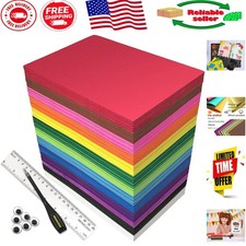 104 EVA Foam Sheets in 13 Colors - Ideal for Scrapbooking Kids Crafts