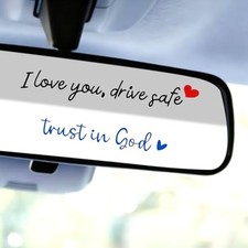 5pcs I Love You Drive Safe Mirror Decal, Funny Drive Safe Rear View Style 4