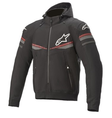Motorradjacke Alpinestars Sektor v2 tech hoodie Herren black bright red