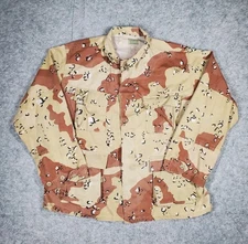 Vintage Military Jacket Mens XL Desert Camo Chocolate Chip Combat Coat D BDU 80s