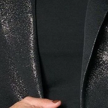 Chaqueta para mujer Joan Rivers Classics Collection talla M alfombra negra/azul A666398 Foto 2 de 4