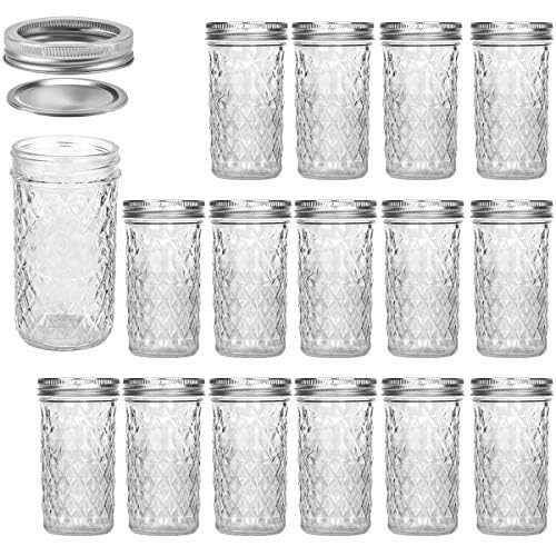 Einmachgläser 12 Unzen, Einmachgläser Gelee Gläser mit normalen Deckeln Ideal für Marmelade15er Pack - Bild 8 von 8