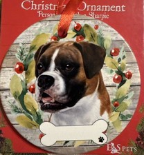 Boxer Christmas Ornament Personalize Up To 6 Letters Dog E  S Pets