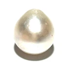 Natural White Oval 12.8 x 14.2mm Indonesia South Sea Pearl Loose Undrilled