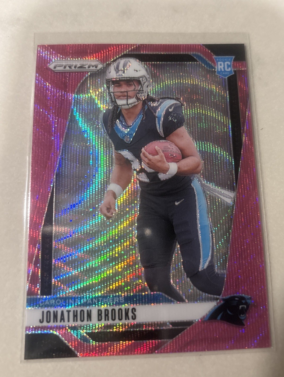 2024 Panini Prizm - Rookie Jonathon Brooks #357 Pink Wave Prizm Panthers NFL 🔥