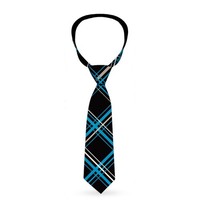 Necktie Standard - Plaid Black/Turquoise/Gray (Us Import) Acc Neu