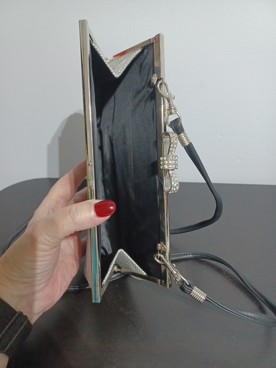 L-Gregory Ladner Silver Glitter Crossbody/clutch View 4
