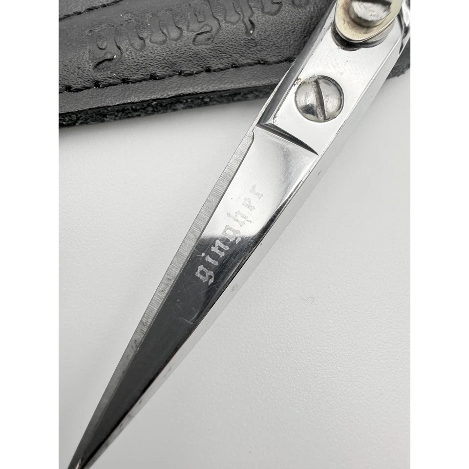 Gingher Embroidery Scissors with Black Leather Sheath & Safety Latch - Image 2 of 4