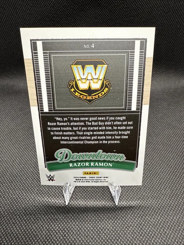 Razor Ramon Downtown 2024 Panini Three Count WWE Legends #4 - Image 2 of 2