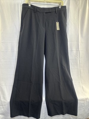12R NWT Express Design Studio Black Wide Leg Editor Dress Pant Business Office