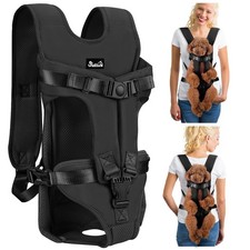 Lukovee Dog Backpack Carrier - Legs Out, Easy-fit for Small/Medium Dogs, Adjusta