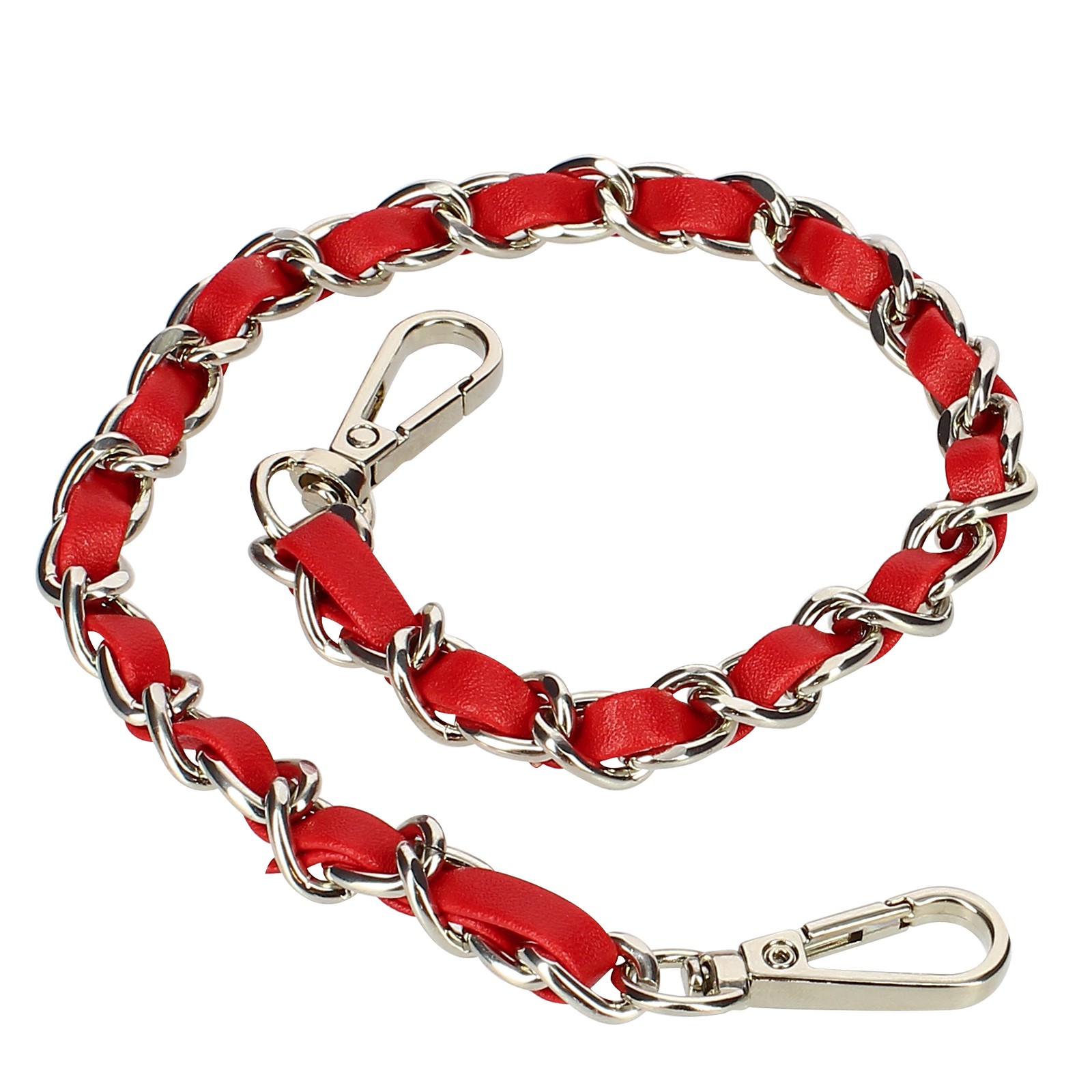 Bijoux pour téléphone portable anti-chute avec chaîne tressée 40 cm en similicuir