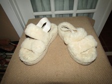 UGG Oh Fluffita Natural Slide Sandal Women's 8 style 1120876 Slippers Sheepskin