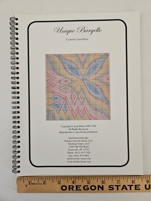 Jean Hilton UNIQUE BARGELLO 18-Mesh Counted Canvas Needlepoint Pattern 1989-90