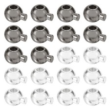 40Pcs Crimp Beads for Jewelry Making 3.5mm Spacer Bead Cover Silver/Black
