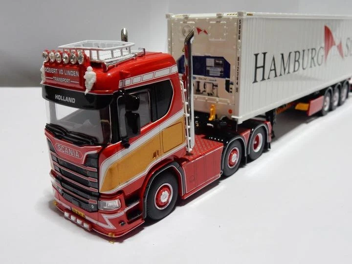 Tekno Scania R V8 40ft Container Trailer 1/50 Diecast Truck Model Collectible - Image 3 of 4