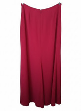Alfred Sung Slip Dress Cotton Back Zip Red Sleeveless