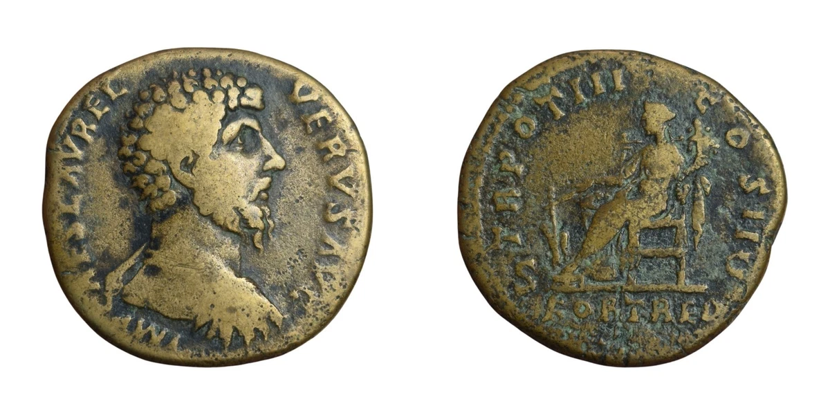 NT/ SESTERCIO LUCIO VERO REV. FORTUNA SEDENTE (A1142)