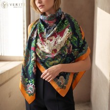 RARE VINTAGE HERMES Silk Scarf "Le Paradis du Roy" Carre 90 by Annie Faivre