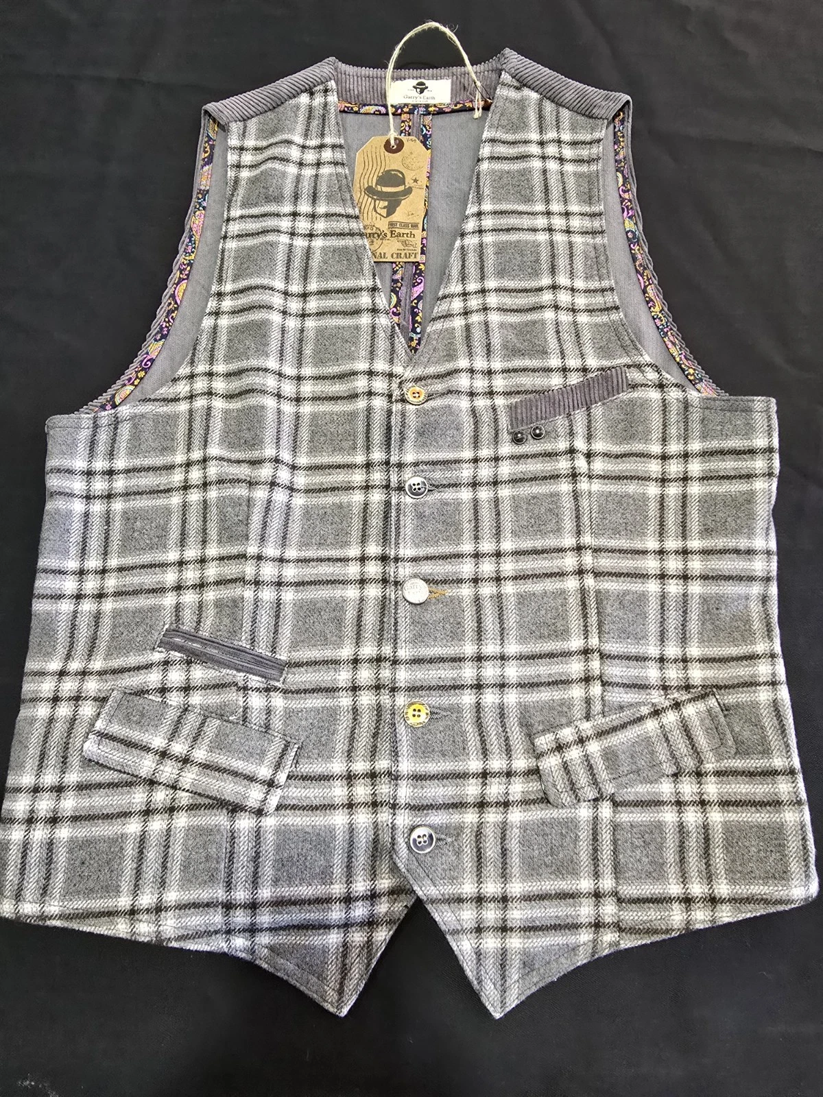 Garry's Earth Vest Handcrafted Made In Italy Size M Cod.15 - product detail image 2
