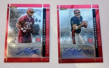 2000s Topps Gold/Topps Finest NFL card lot x 22. Autos, S#d /99/150,/250++