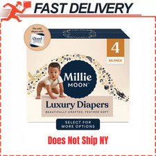 Millie Moon Size 4 Luxury Diapers 66 Ct High Absorbency Snug Fit Hypoallergenic