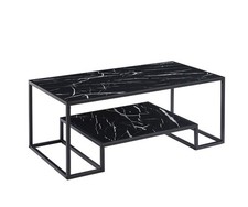 7star Ivy Coffee Table With Bottom Shelf High Gloss Cheap In White , Black, Grey