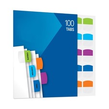 Self Adhesive Index Tabs, Laser Printable, 100 Labels, Tropical Colors