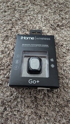 New iHome Wireless Go + Bluetooth Rechargeable Portable Speaker Black NIB Sealed