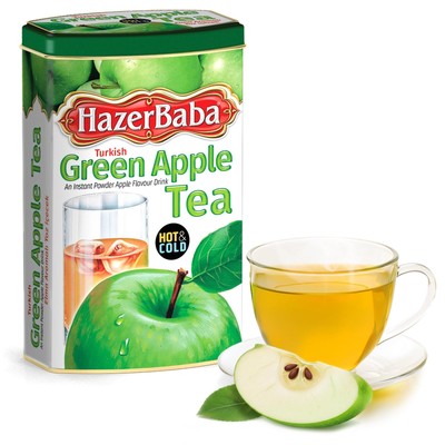 Hazer Baba Instant Drink Mix with Green Apple Flavor, Tin Box, 8.8 Oz (Pack o...
