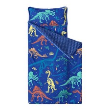 - Nap Mat with Pillow and Minky Fleece Blanket, for Boys in Daycare Preschool...