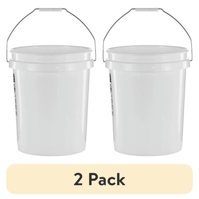 #ad #ad 2 pack United Solutions 5 Gallon Round Utility Bucket Comfort Handle Plastic $8.21
