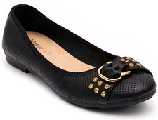 Womens Ballet Flats Round Toe Breathable Flat Dolly Ladies Comfort Shoes Size
