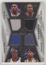 2007 SP Game Used Authentic Fabrics Quad 25/25 Metta World Peace Bruce Bowen tf6