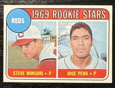 Topps Baseball 1969 Rookie Stars Jose Peña Steve Mingori Cincinnati Reds #339