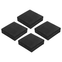 "Anti Vibration Pads, 4 Pcs Square Rubber Damping Mat, Black (4\"X4\"X1 3/16\") FüR"