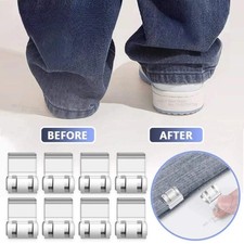 4 10PCS Invisible Leg Shortening Clip, Non-Slip Pants Edge Clip, Quick Fix Hem C