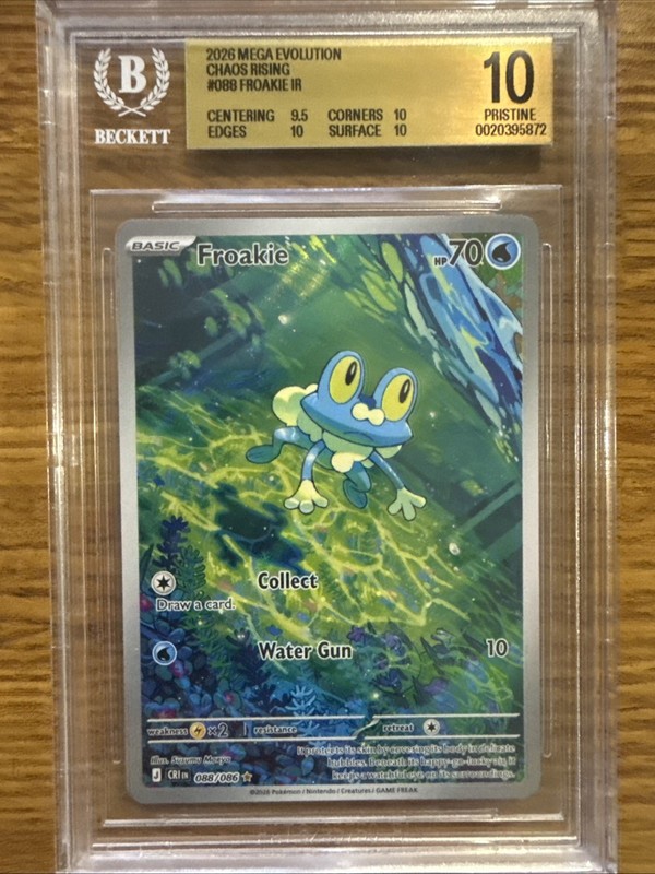 Pokemon Nintendo Froakie IR Illustration Rare 088/086 Holo Beckett BGS 10