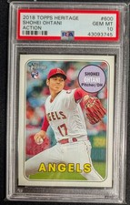 2018 Topps Heritage 600 Shohei Ohtani Action RC Rookie SP *PSA 10 GEM MINT