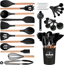 Kitchen Utensils Set - 34 PCS Non-Sti Silicone Cooking Utensils Set