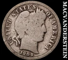 1909 Barber Dime- Scarce Better Date No Reserve #i2390