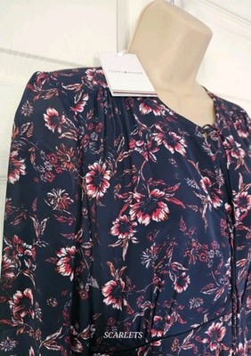 Tommy Hilfiger Amia Kleid Gr. 6 Midaxi Langarm Gefüttert Neu Mit Etikett UVP 150£