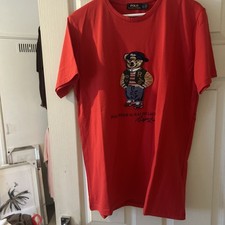 Polo Ralph Lauren Bear T-shirt Men’s Size Large Red Colour New